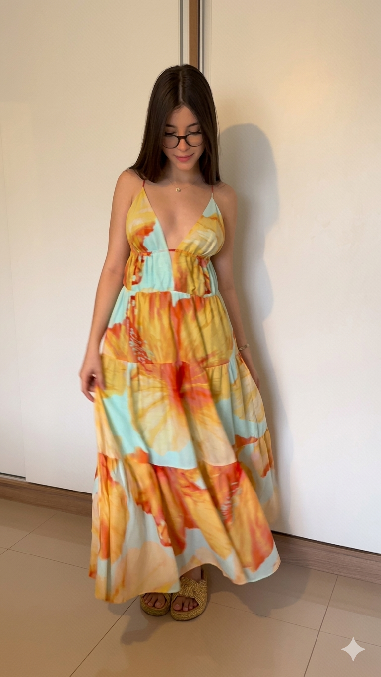 3207 | Vestido Lírio Dourado