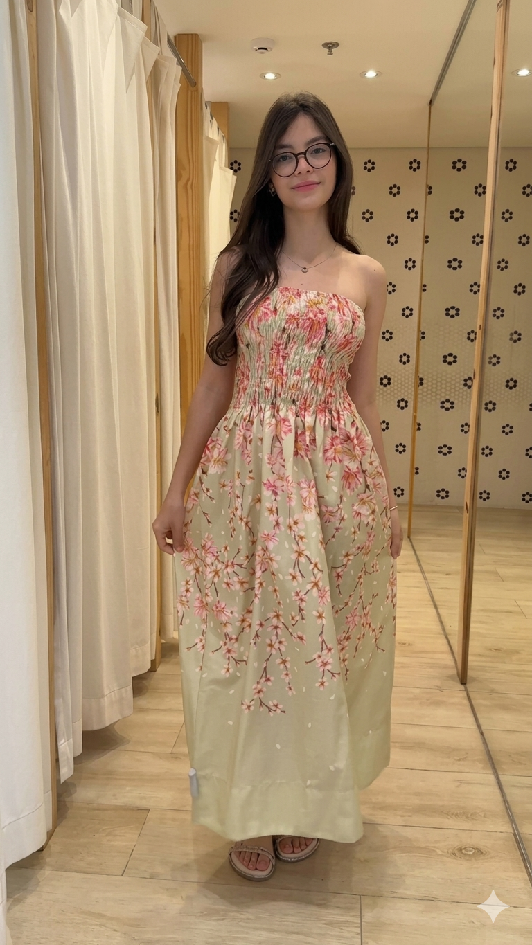 1307 | Vestido Flores de Cerejeira