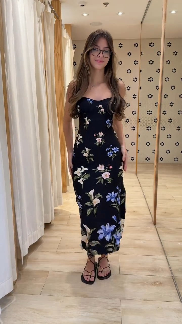 1229 | Vestido Floral Noturno