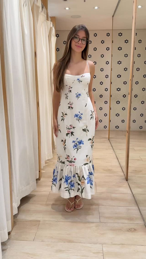 1247 | Vestido Floral Branco